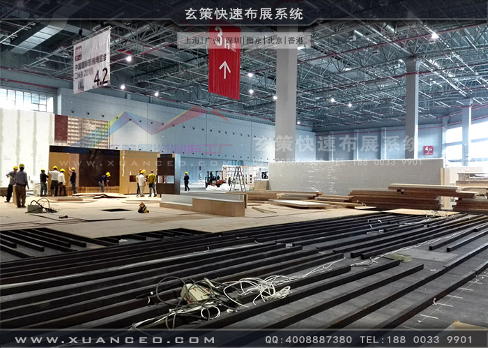 海爾展臺(tái)搭建現(xiàn)場 海爾展臺(tái)搭建現(xiàn)場